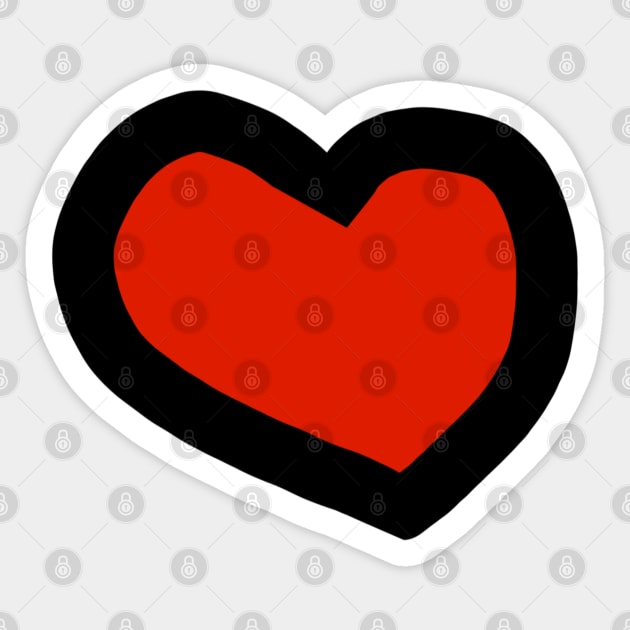 Chunky Red Heart for Valentines Day Sticker by ellenhenryart